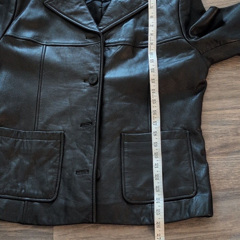 Nine West Women's Black Button Front Collared Jacket With Pockets Lined Size L - Picture 11 of 12